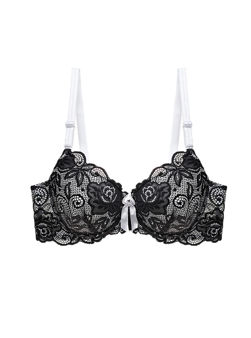 Sexy Lace Thin Breathable Push-Up Good Shaping Wrap Three-Breasted Nylon Versatile Bra