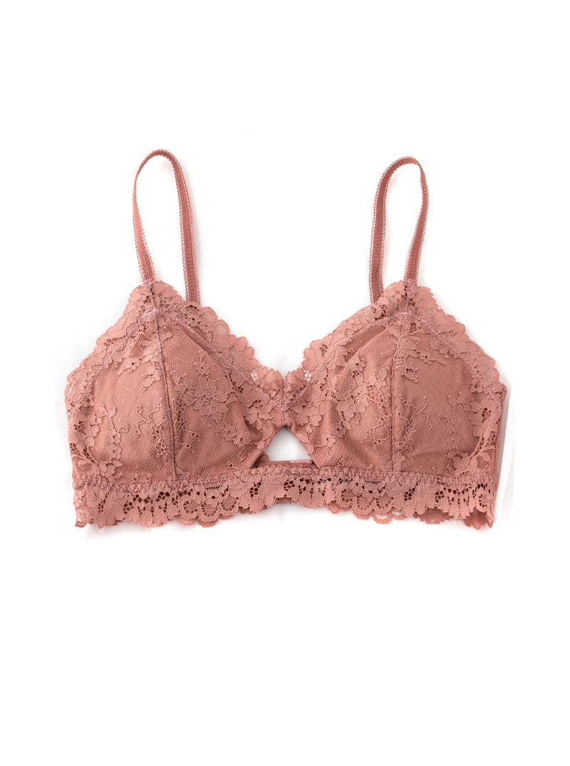 Hollow Sexy Lace Breathable Mulberry Silk Thin Double-Breasted Triangle Cup All-Match Silk Bra