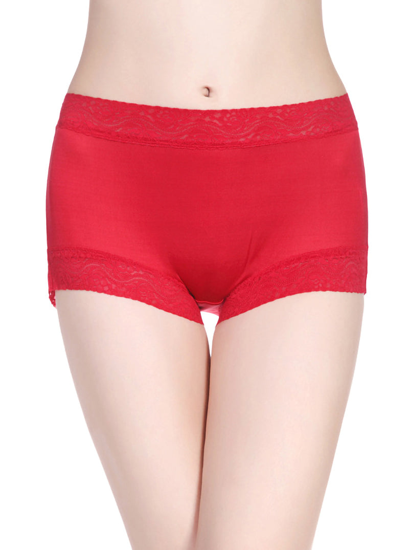 Lace Pure Color Sexy Mid-Waist Mulberry Silk Light And Breathable Silk Panties