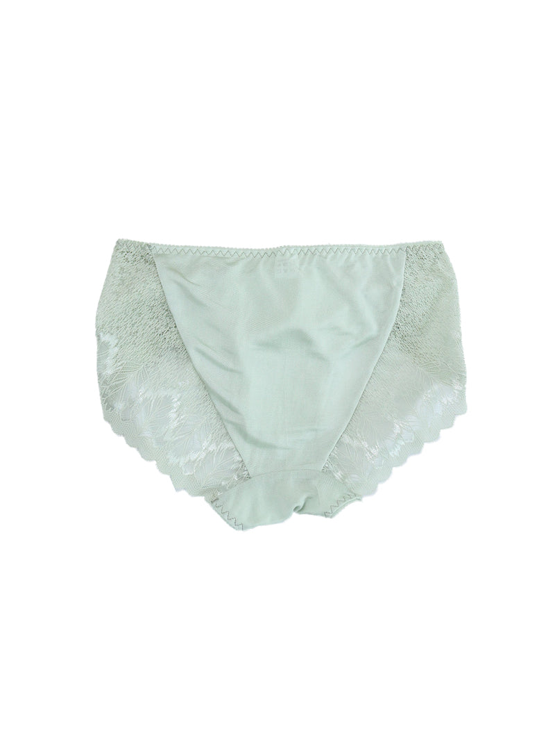 Silk Mid Waist Spring Summer Lace Sexy Comfortable Breathable Hip Cover Solid Color Female Panties