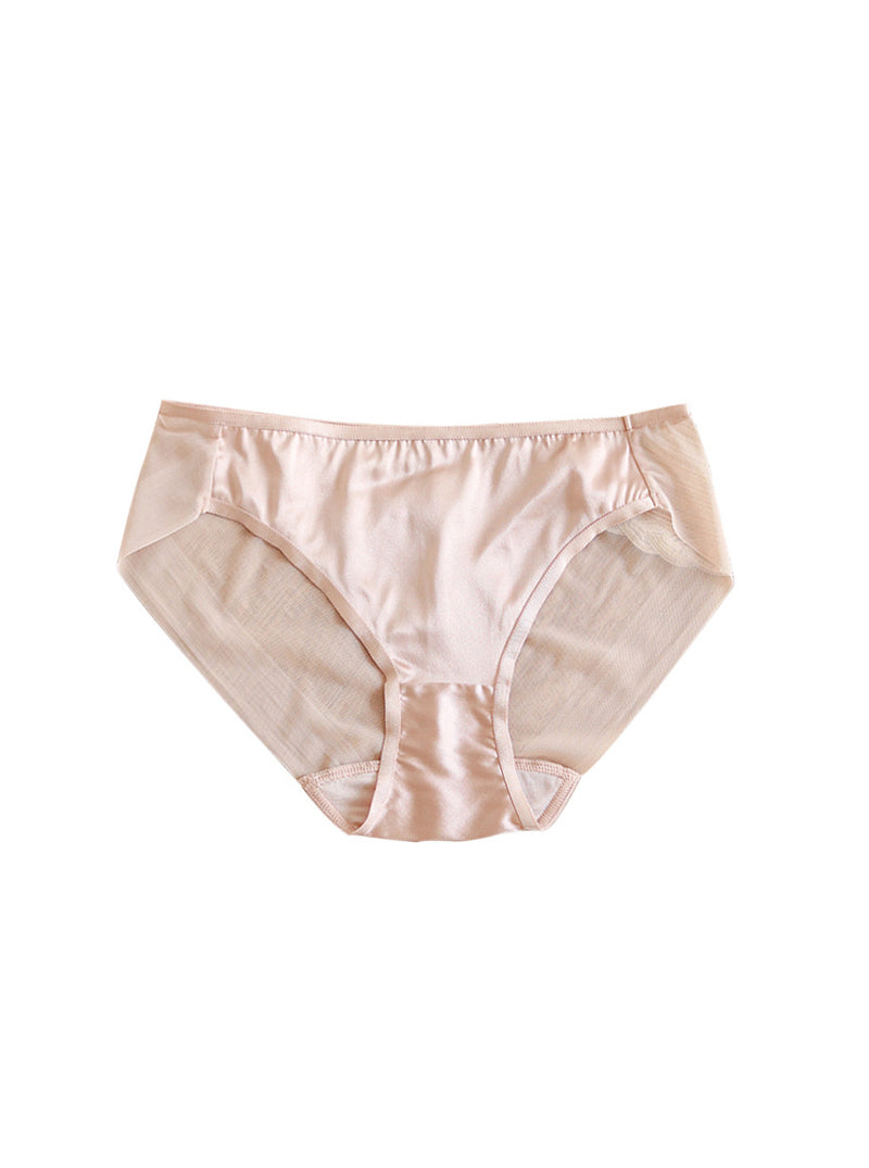 Silk Female Mid-Waist Seamless Comfortable Breathable Sexy Comfortable Solid Color Multi-Color Spring And Summer Thin Panties