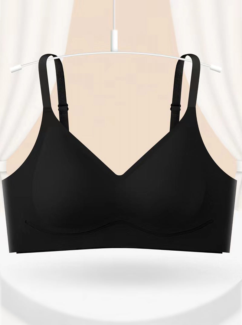 Adjustable Thin No Trace Mulberry Silk Comfortable Breathable Silk No Steel Ring Bra