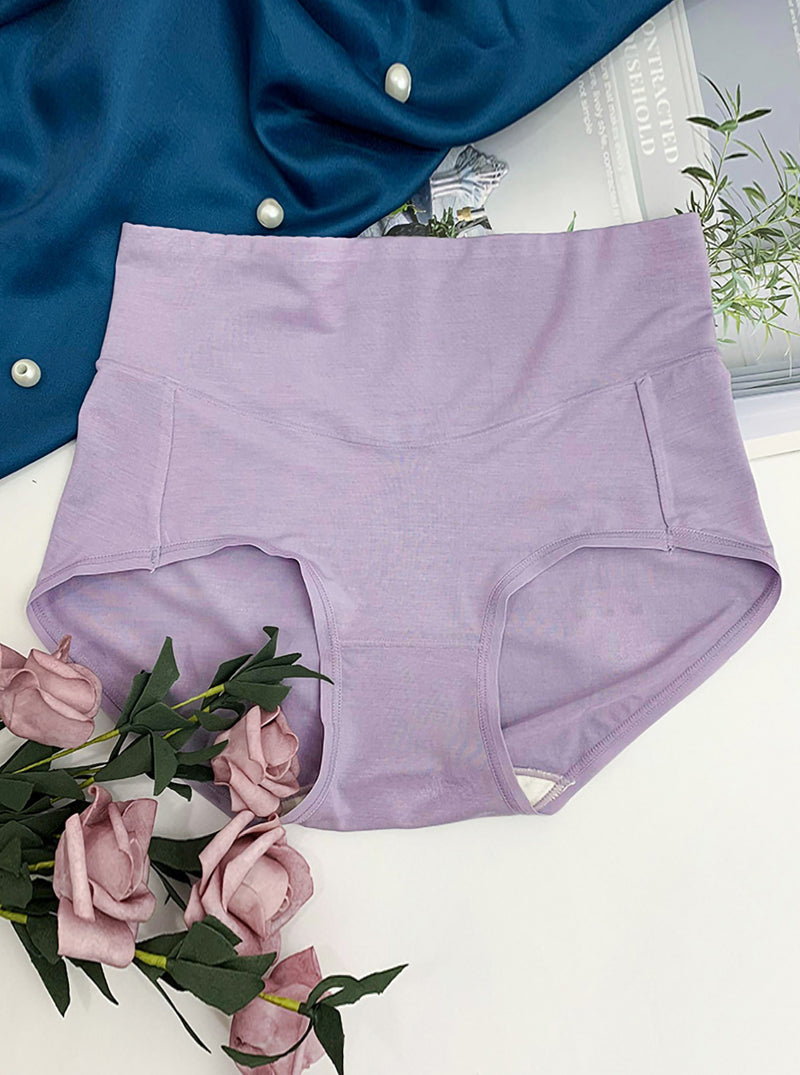 High Waist Hip Lifting Thin Knitted Mulberry Silk Breathable Pure Color Silk Triangle Panties