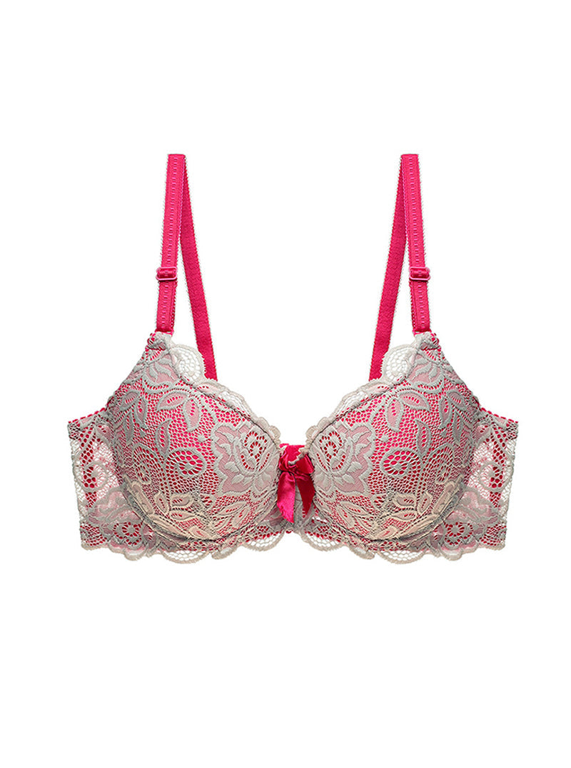 Sexy Lace Thin Breathable Push-Up Good Shaping Wrap Three-Breasted Nylon Versatile Bra