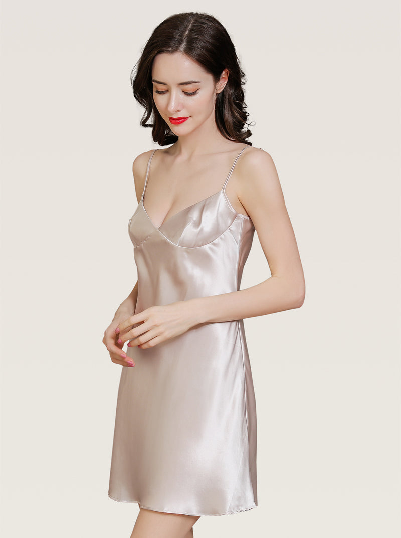 Silk Summer Female V-Neck Sexy Hollow Lace Elegant Fashion Solid Color Sling Nightdress Belt Night-Robe Two-Piece Set