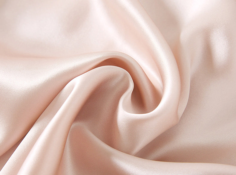 Autumn Silk Female V-Neck Lace Stitching Wave Skirt Put Pink-Pink Long Style Halter Nightdress Long Sleeve Robe Two Pieces