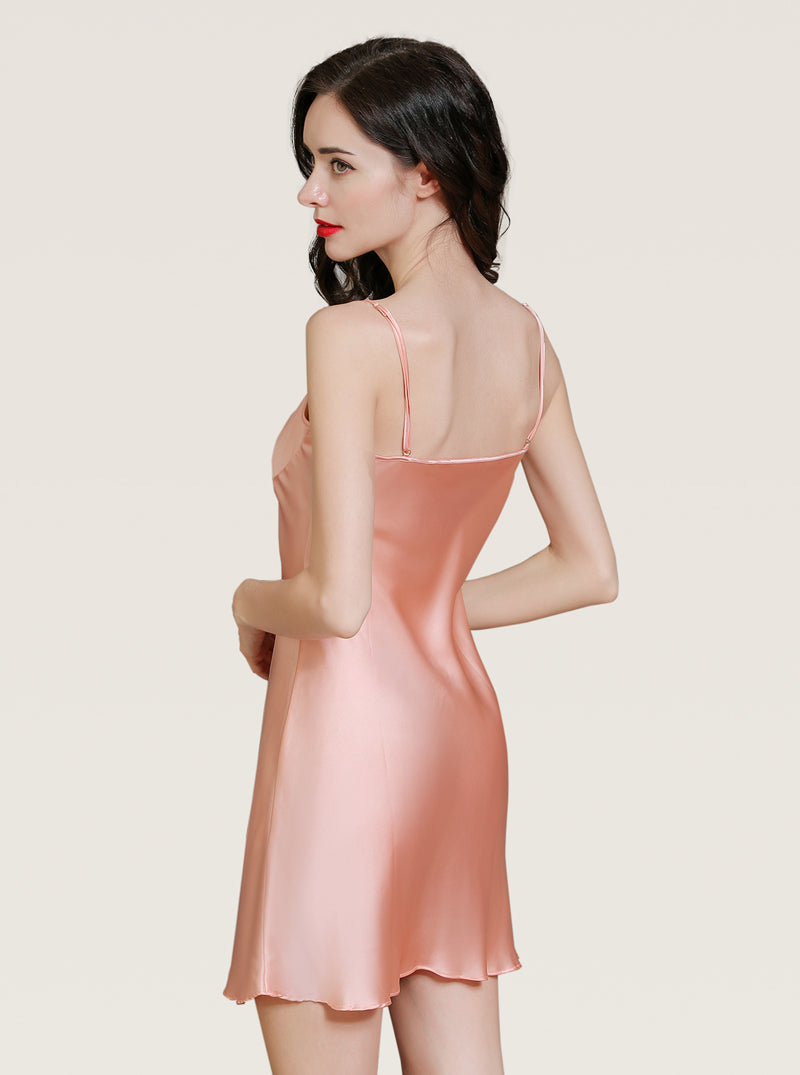 Silk Summer Female V-Neck Sexy Hollow Lace Elegant Fashion Solid Color Sling Nightdress Belt Night-Robe Two-Piece Set
