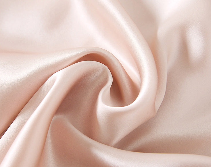 Silk Spring And Autumn Female V-Neck Ruffled Stitching High-End Casual Sexy And Comfortable Coral Pink Two-Piece Home Dressing Gown