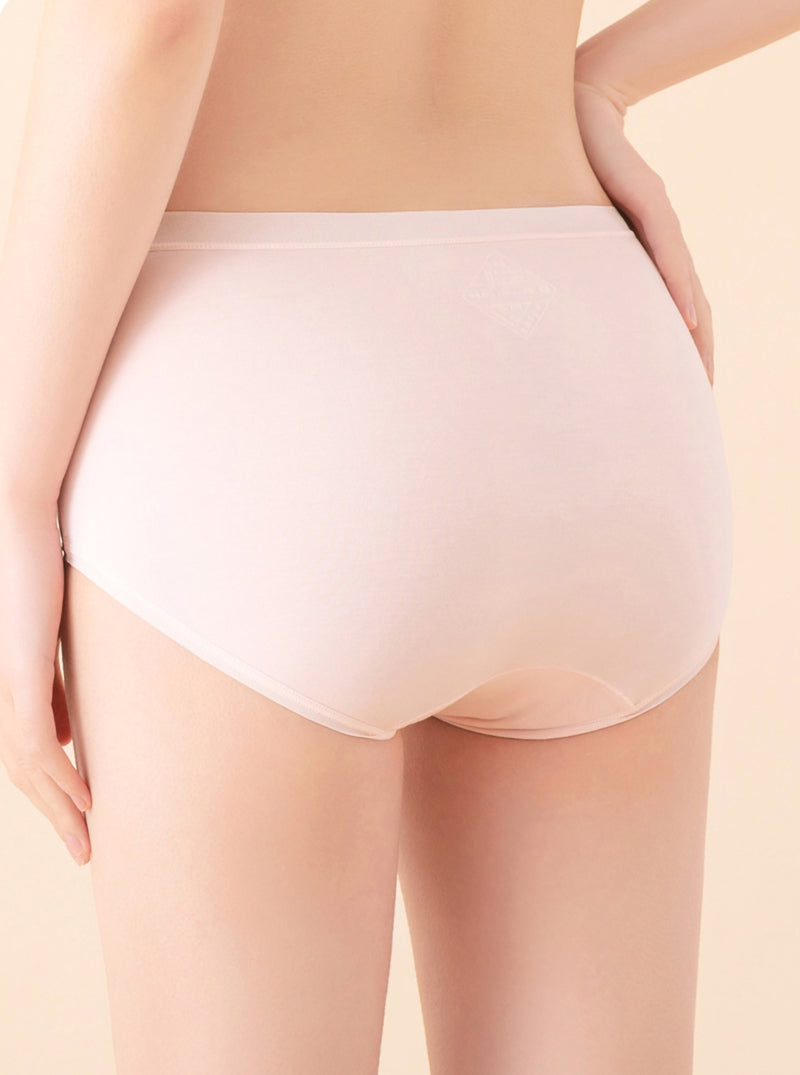 Elastic High Waist Pure Color Knitted Simple Breathable Silk Triangle Panties