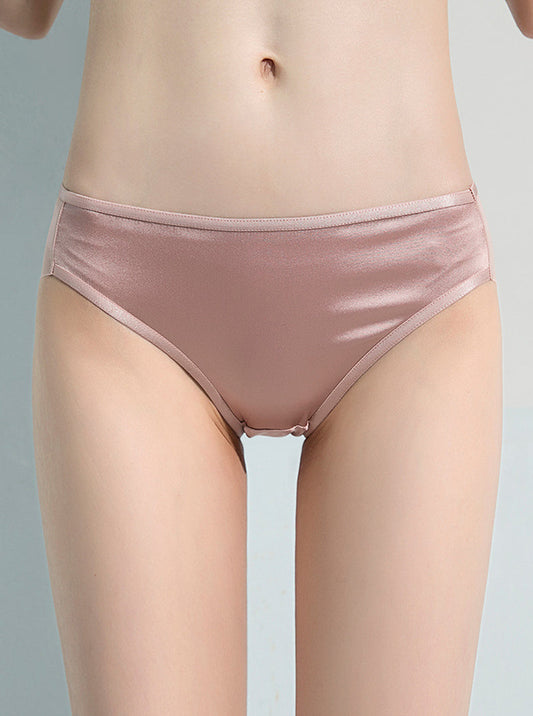 Silk Female Mid-Waist Seamless Comfortable Breathable Sexy Comfortable Solid Color Multi-Color Spring And Summer Thin Panties