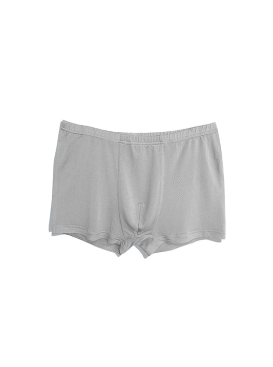 Pure Color Knitted Mulberry Silk Light And Breathable Boys Kids Silk Four-Corner Panties