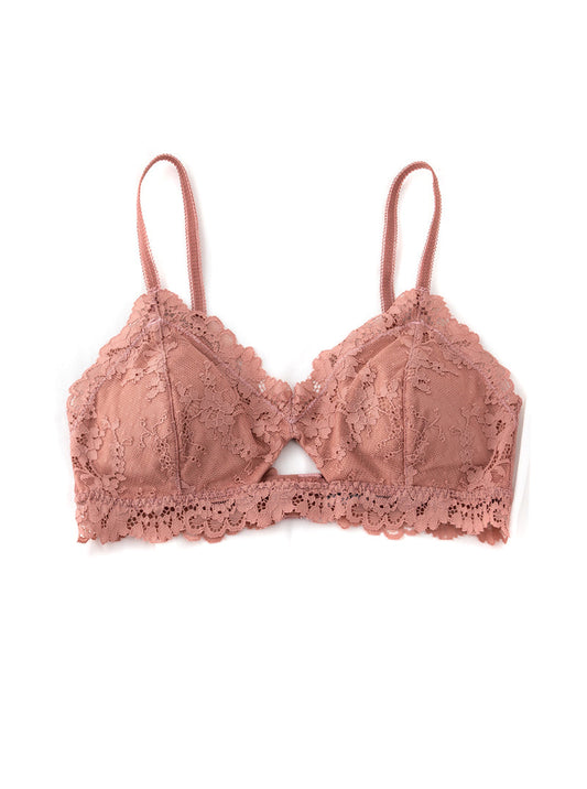 Hollow Sexy Lace Breathable Mulberry Silk Thin Double-Breasted Triangle Cup All-Match Silk Bra