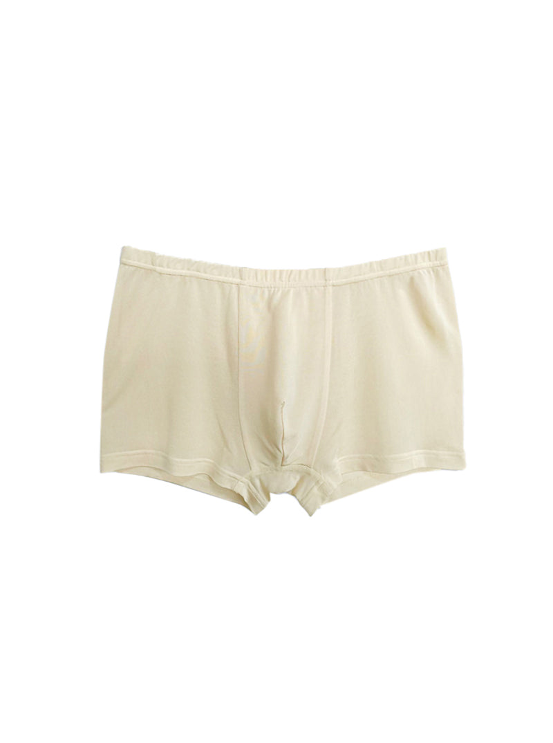 Pure Color Knitted Mulberry Silk Light And Breathable Boys Kids Silk Four-Corner Panties