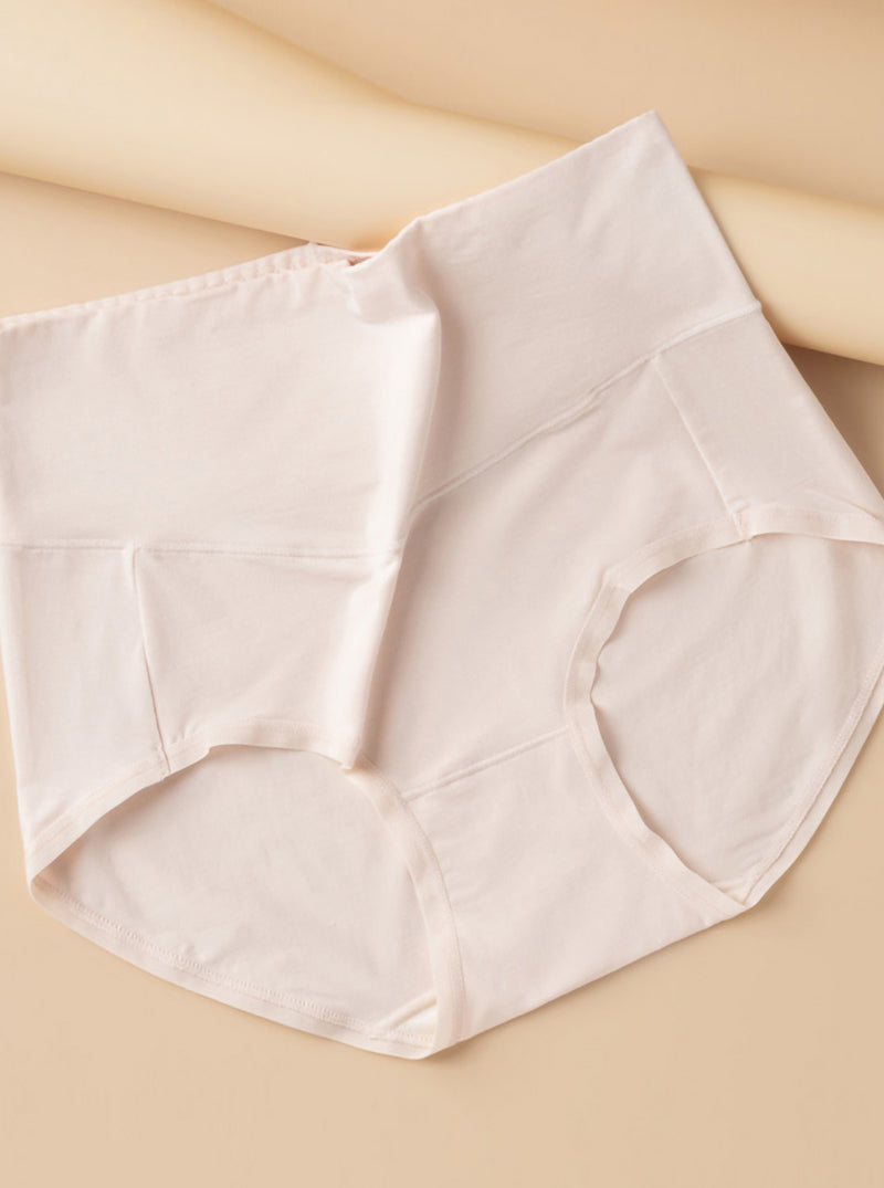 High Waist Hip Lifting Thin Knitted Mulberry Silk Breathable Pure Color Silk Triangle Panties