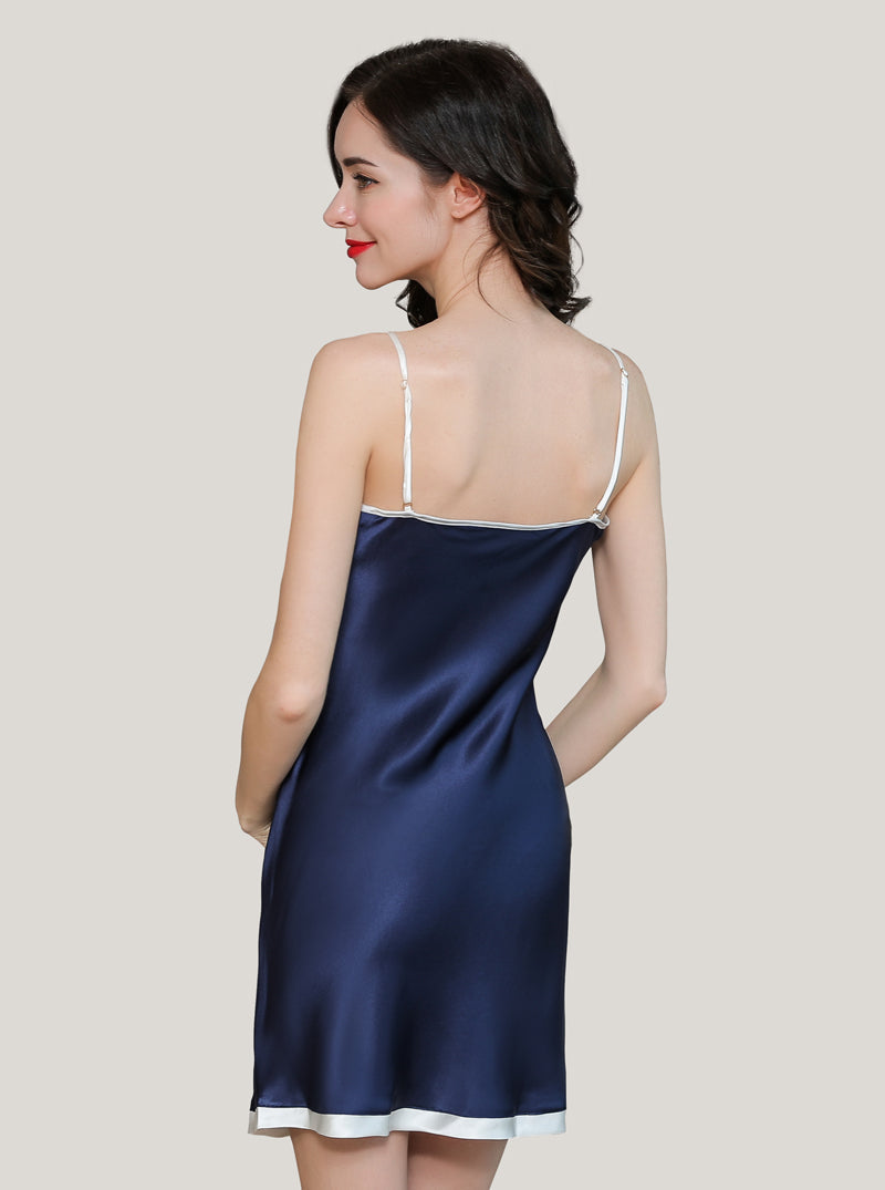 Silk Summer Female Sling Sexy Slim Waist Mature Charm Multicolor Solid Color Nightdress
